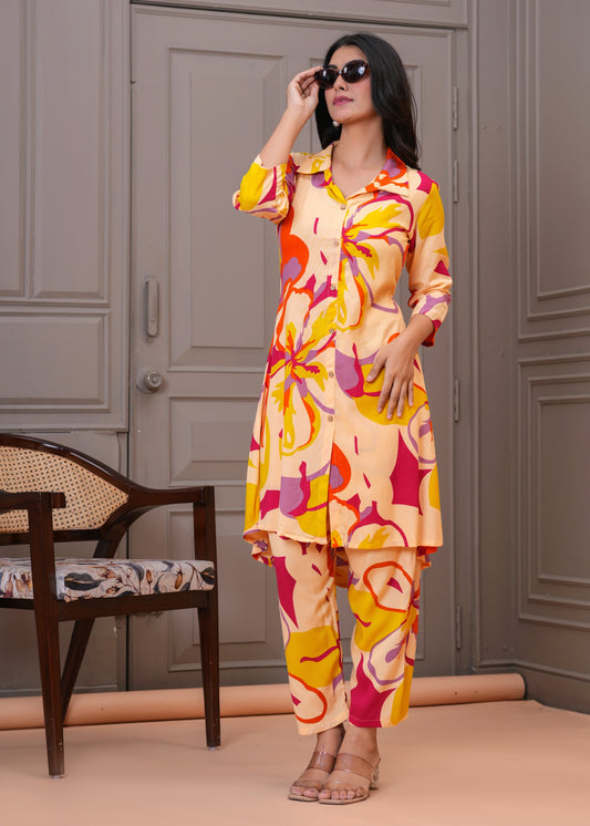 Multicolor Cotton Co-ord