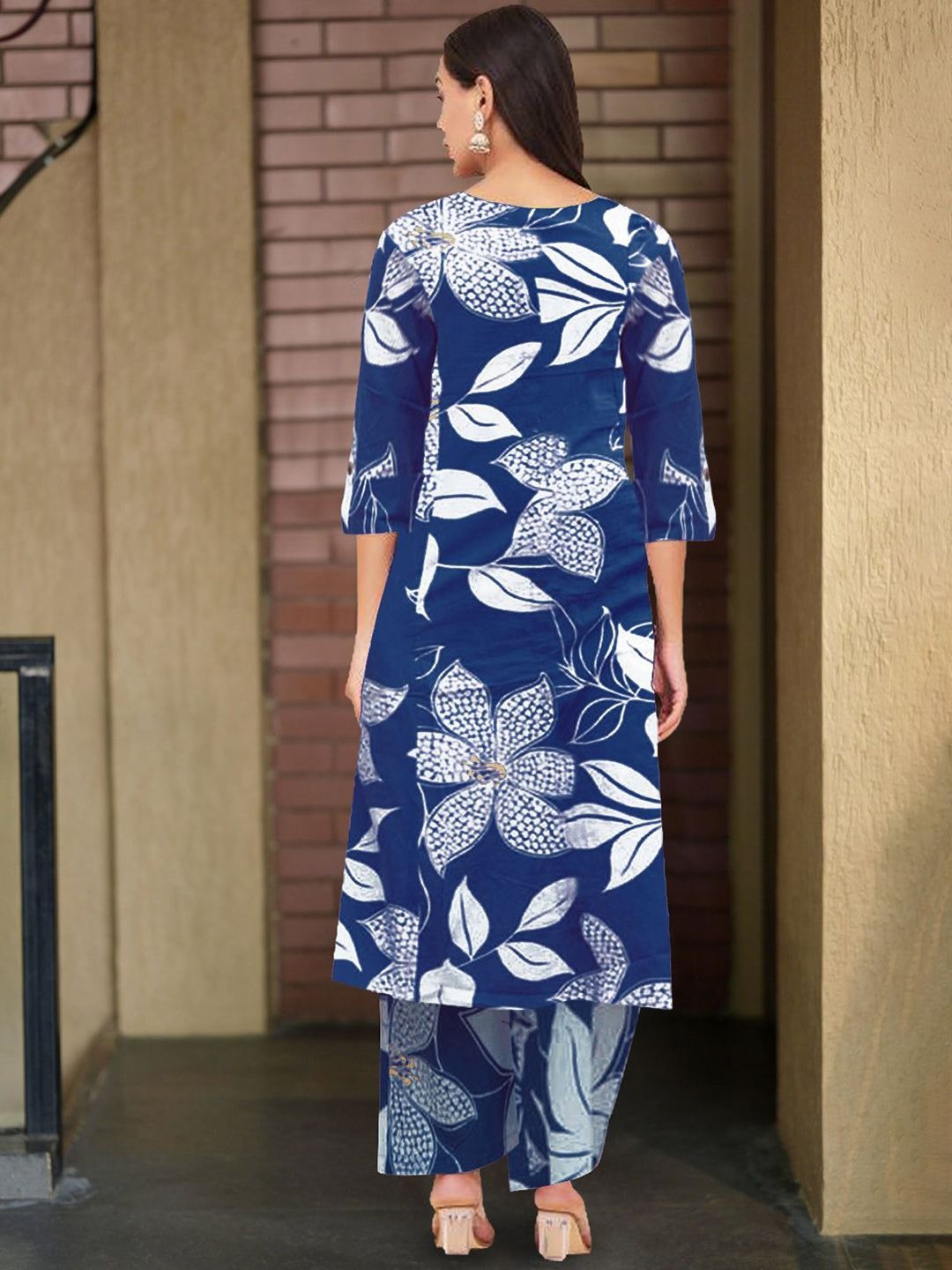 Blue Secret Blossom Cotton Co-Ord Set